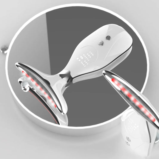 Multi-Function Facial & Neck Massager with LED Light