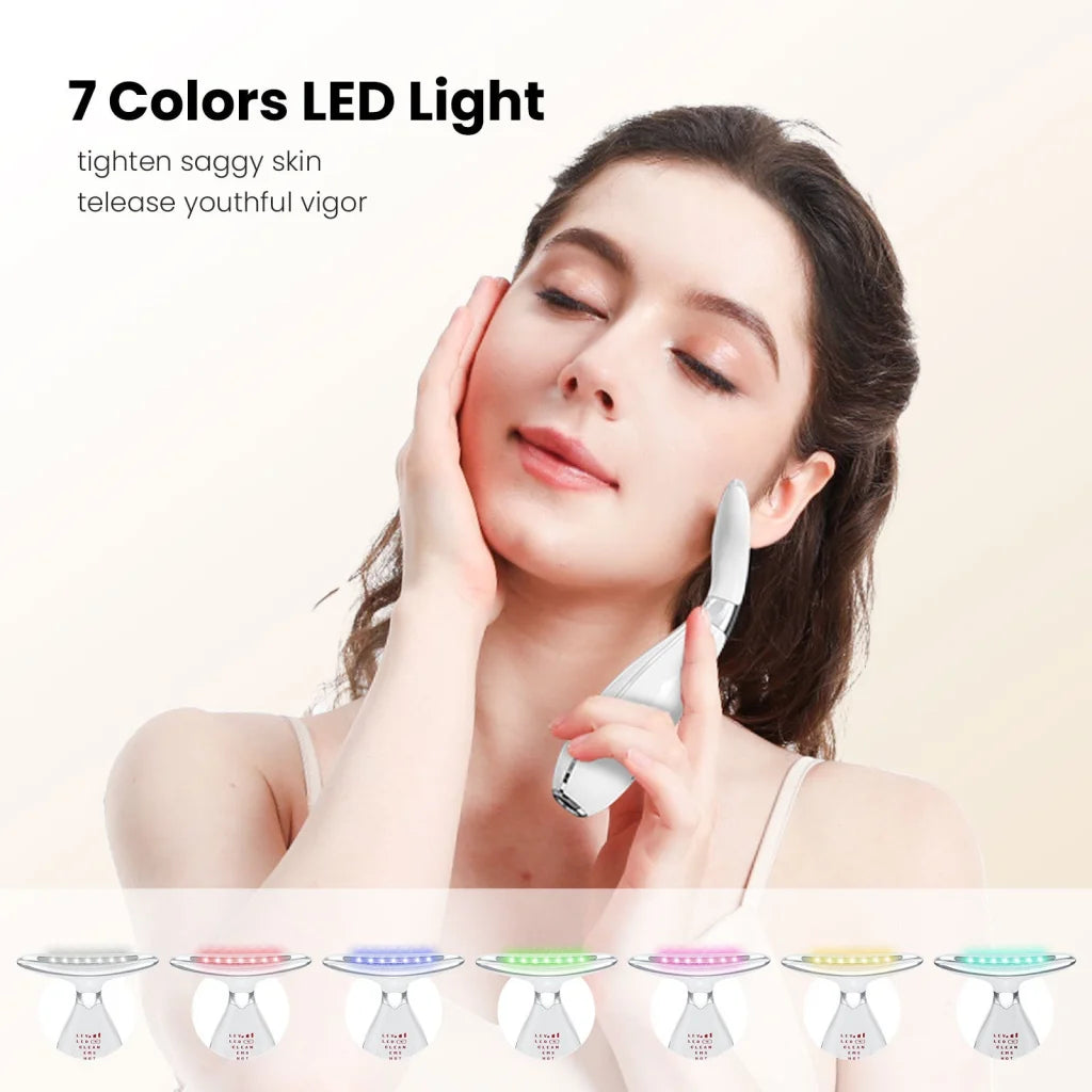 Multi-Function Facial & Neck Massager with LED Light