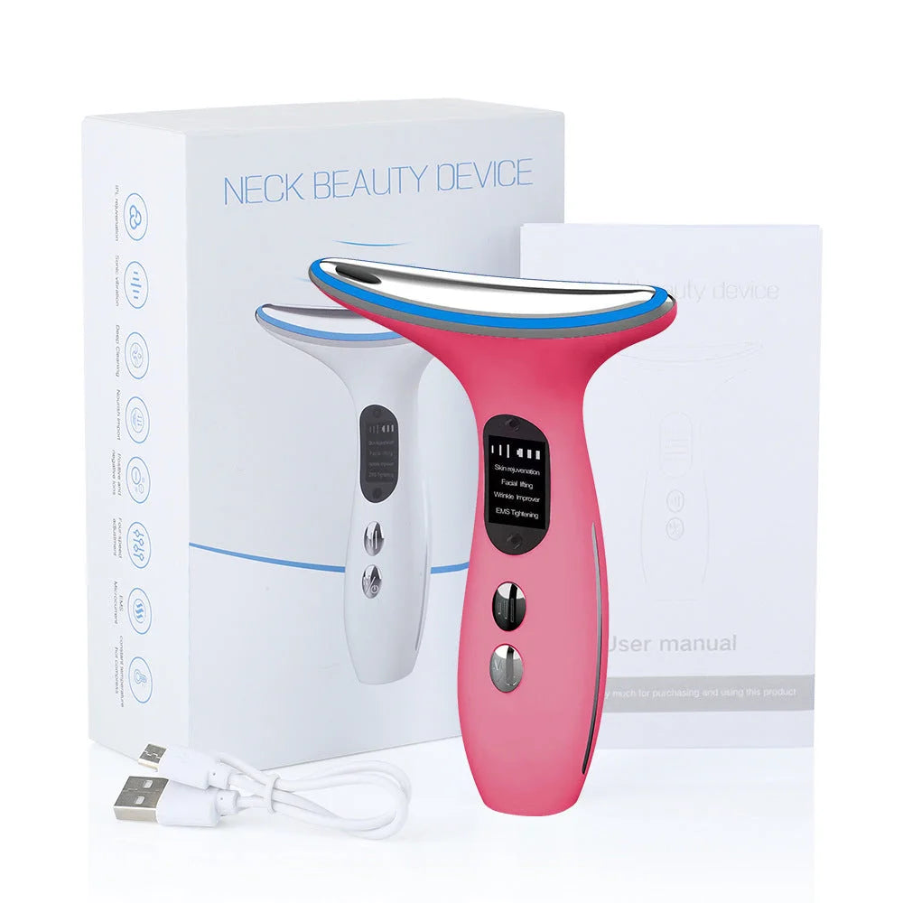 Multi-Function Neck & Face Beauty Device - 4-in-1 LED Light