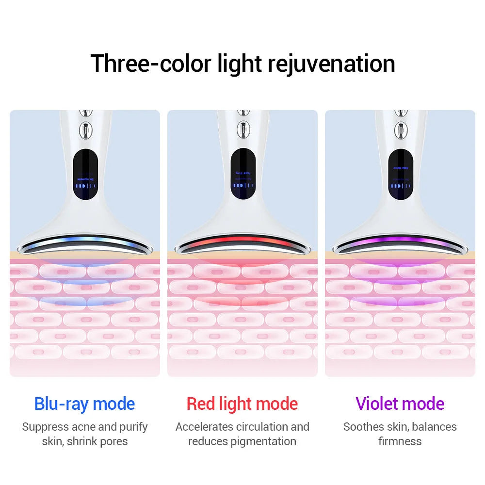 Multi-Function Neck & Face Beauty Device - 4-in-1 LED Light