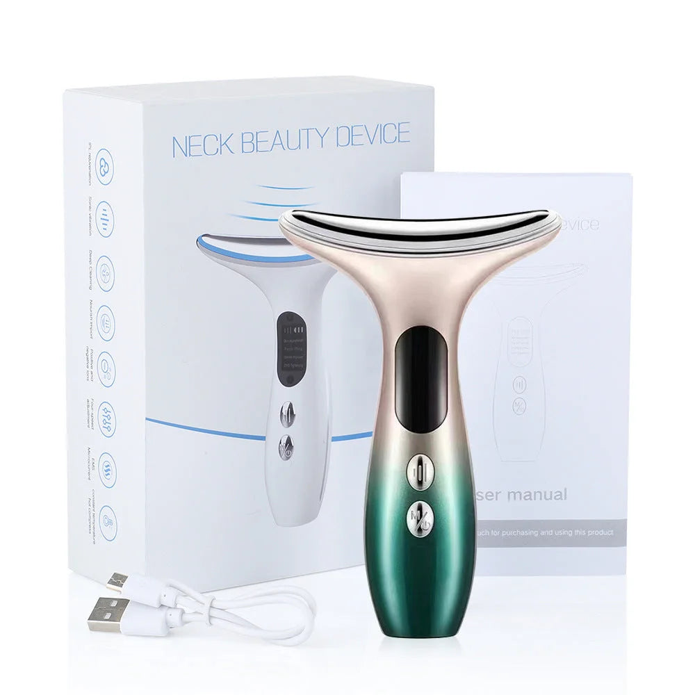 Multi-Function Neck & Face Beauty Device - 4-in-1 LED Light