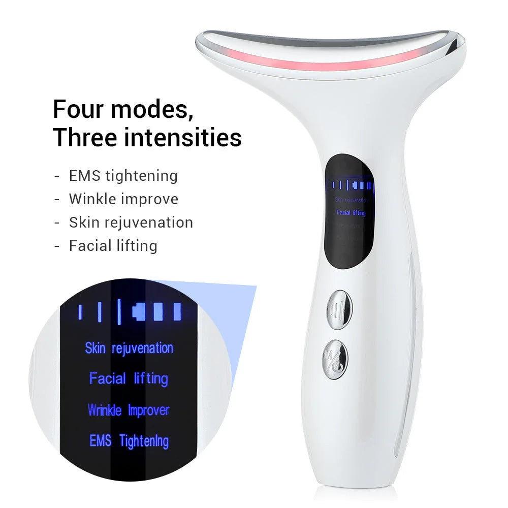 Multi-Function Neck & Face Beauty Device - 4-in-1 LED Light