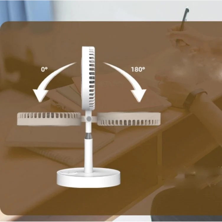 Multi-function Rechargeable Fan Lamp with Telescopic