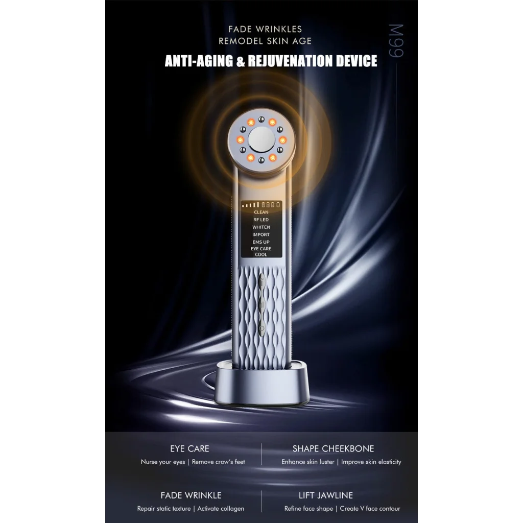 Multi Functioning Device Multi-Functional Facial Beauty Device - Ultrasonic, EMS, RF LED, Cool ...