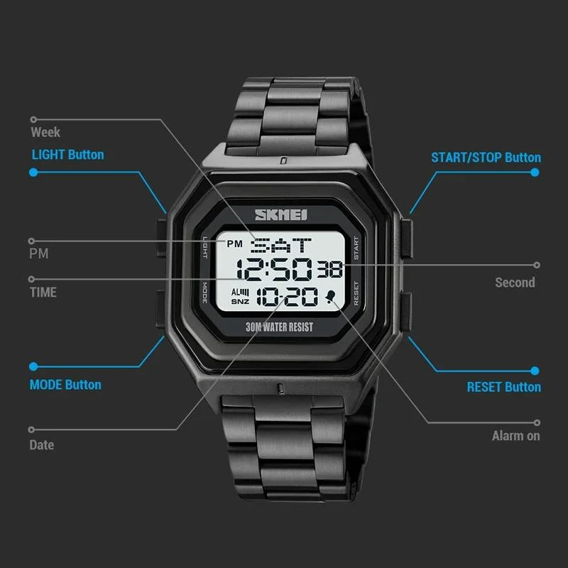 Multi-functional Outdoor Men Watch - Electronic Timing