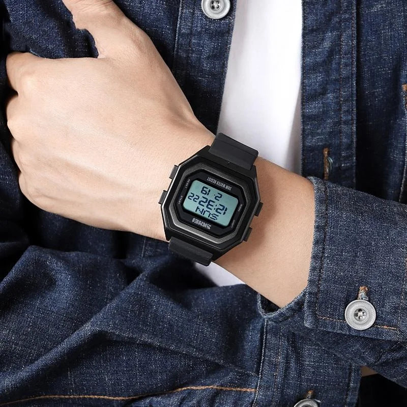 Multi-functional Outdoor Men Watch with Electronic Timing