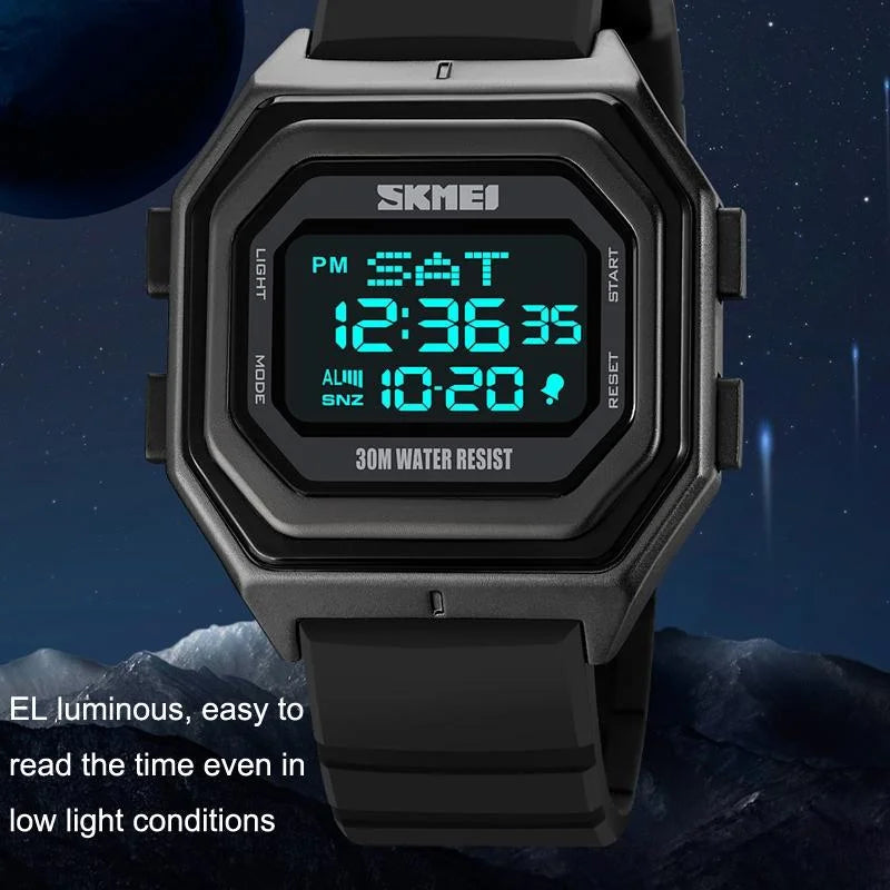Multi-functional Outdoor Men Watch with Electronic Timing