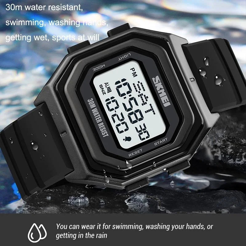 Multi-functional Outdoor Men Watch with Electronic Timing