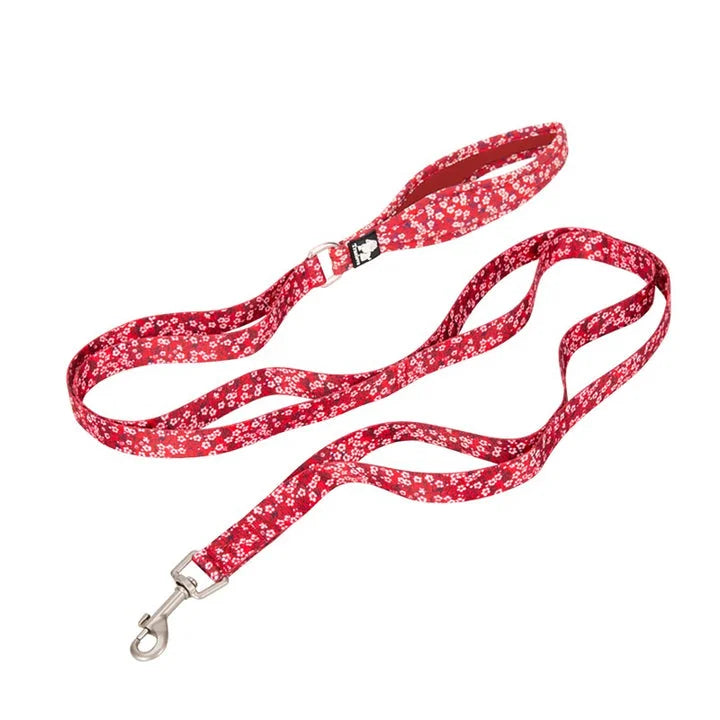 Multi Handle Floral Collar - Poppy Red (M)