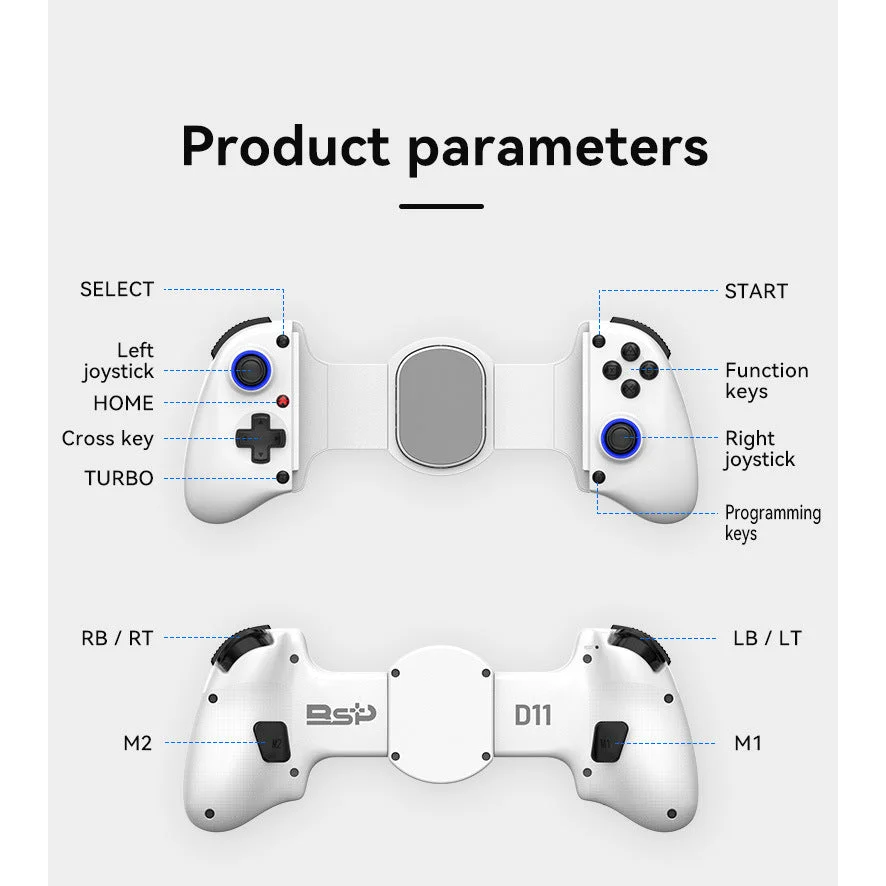 Multi-Platform Telescopic Gaming Controller - Hall Triggers