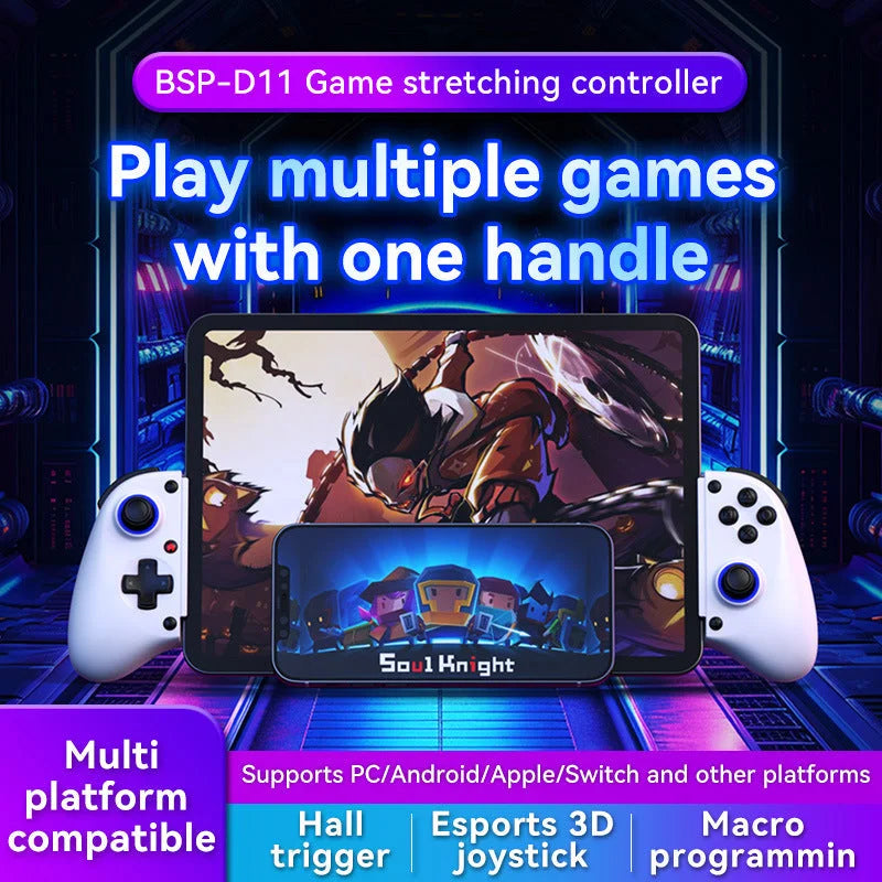 Multi-Platform Telescopic Gaming Controller - Hall Triggers
