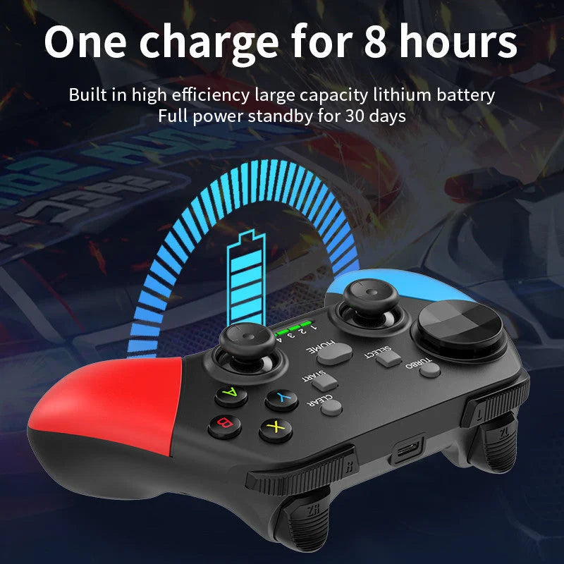 Multi-Platform Wireless Gaming Controller with Dual Motor