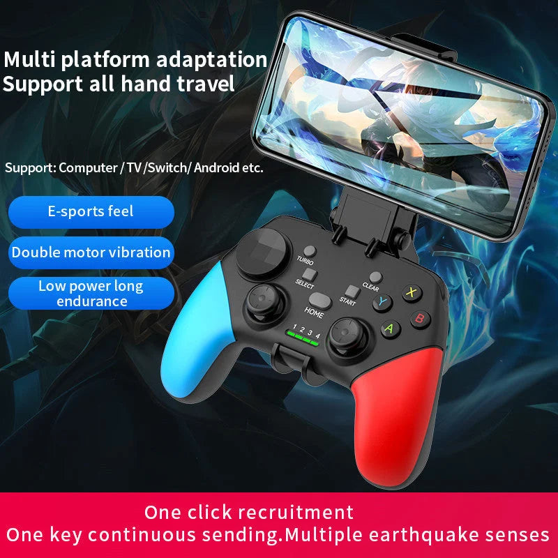Multi-Platform Wireless Gaming Controller with Dual Motor