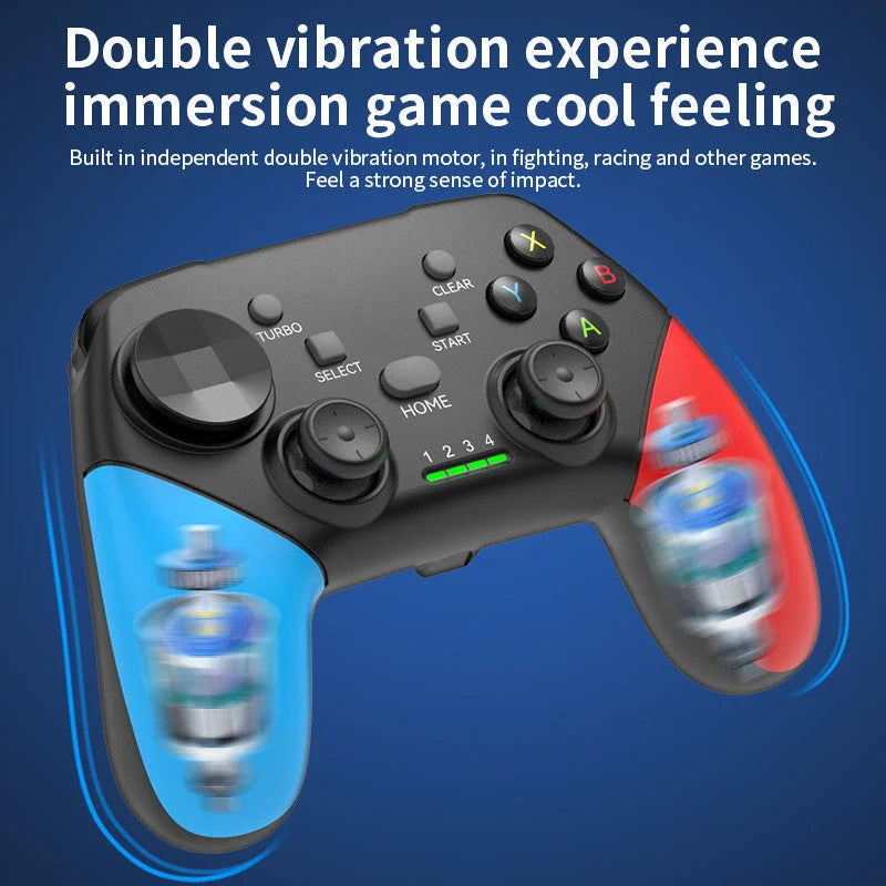 Multi-Platform Wireless Gaming Controller with Dual Motor