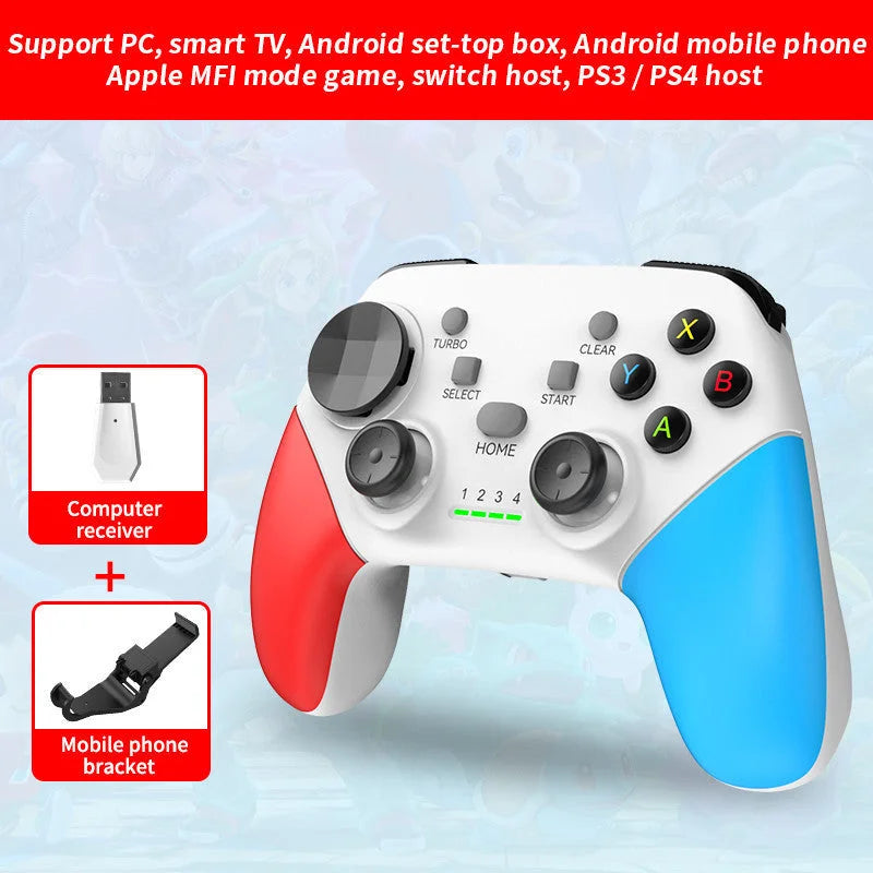 Multi-Platform Wireless Gaming Controller with Dual Motor