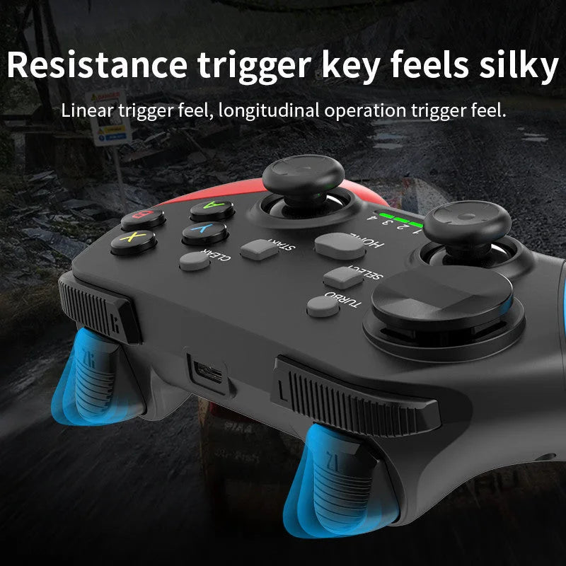 Multi-Platform Wireless Gaming Controller with Dual Motor