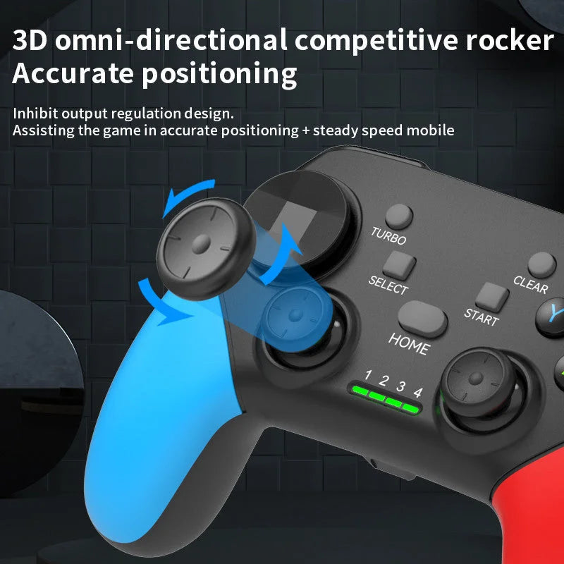 Multi-Platform Wireless Gaming Controller with Dual Motor