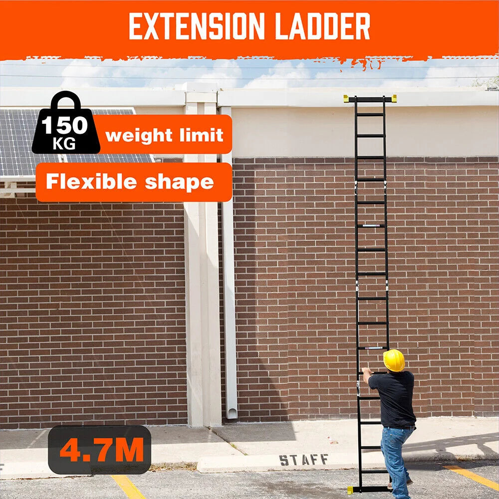 Multi Purpose Ladder 4.7M Aluminium Folding Extension