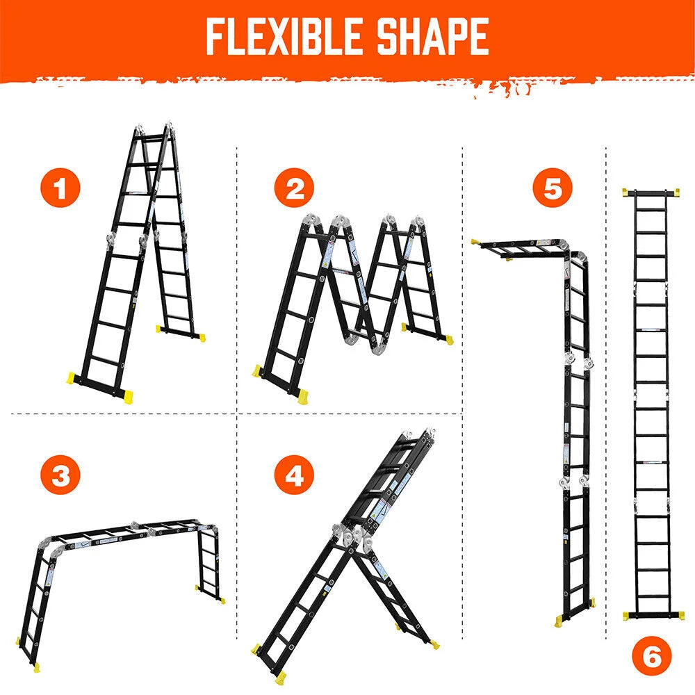 Multi Purpose Ladder 4.7M Aluminium Folding Extension