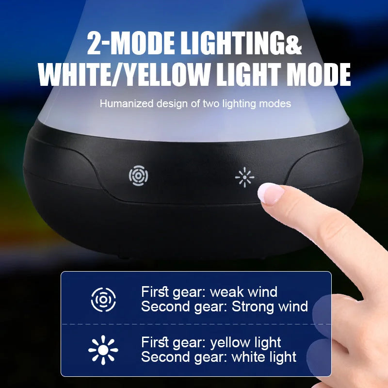 Multifunctional Fly Repeller Fan with LED Light