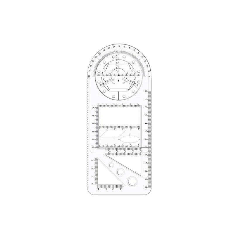 Multifunctional Geometric Ruler Student Mathematics Drawing
