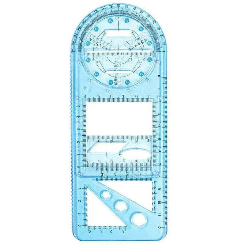 Multifunctional Geometric Ruler Student Mathematics Drawing