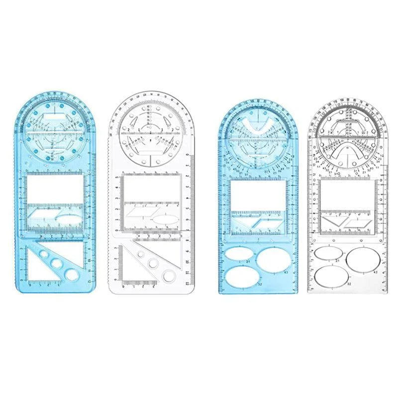 Multifunctional Geometric Ruler Student Mathematics Drawing