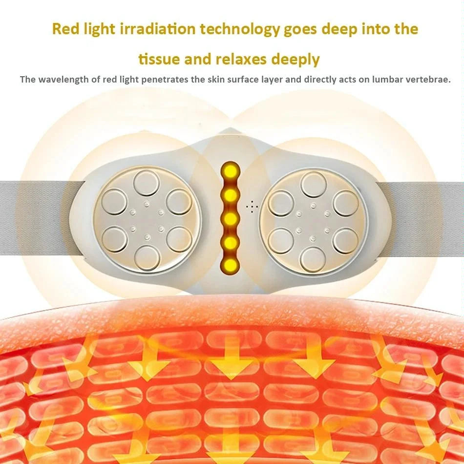 Multifunctional Lumbar Massager With Hot Compress And Voice