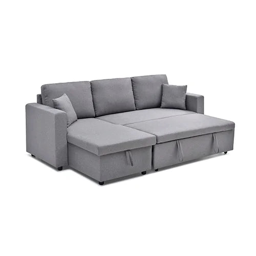 Multifunctional Sofa Bed Fabric Upholstery Chaise Section