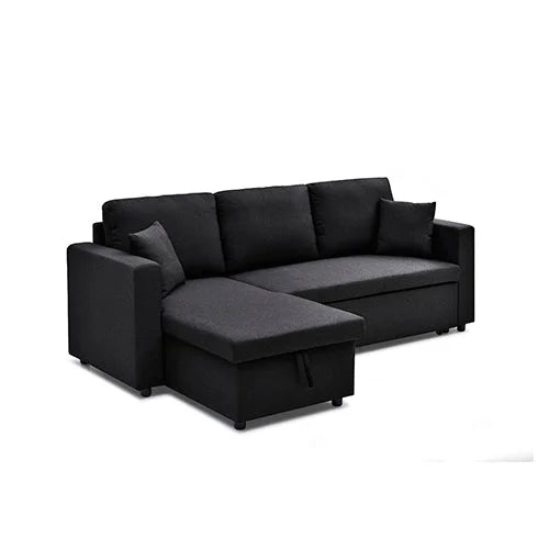 Multifunctional Sofa Bed Fabric Upholstery Chaise Section