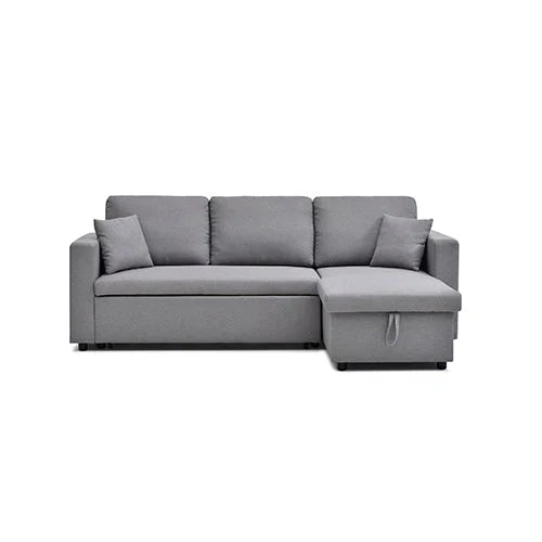 Multifunctional Sofa Bed Fabric Upholstery Chaise Section