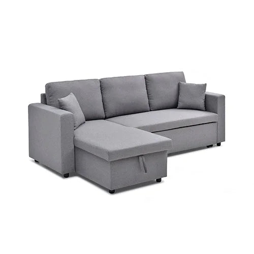 Multifunctional Sofa Bed Fabric Upholstery Chaise Section