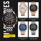 Multifunctional Steel Strap Men Watch - Fashionable Quartz