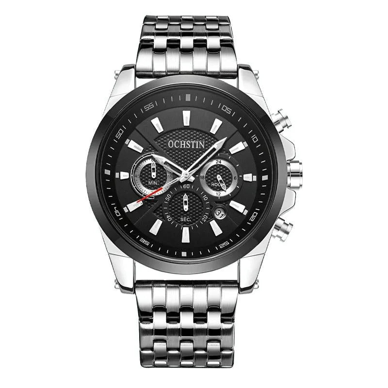 Multifunctional Steel Strap Men Watch - Fashionable Quartz
