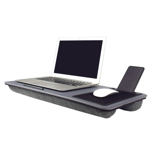 Laptop lap desk with multipurpose tray study station