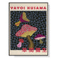 Mushroom by Yayoi Kusama Black Frame Canvas - 50cm x 70cm
