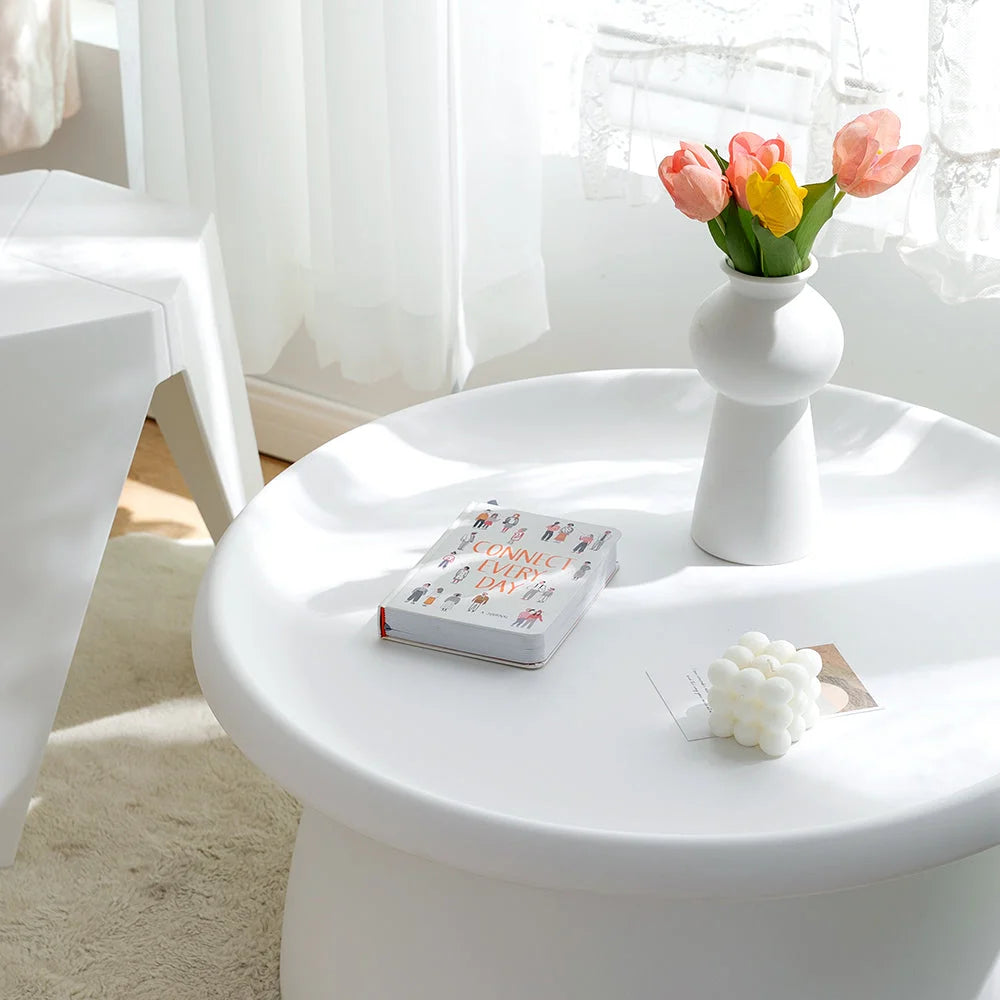 Mushroom Coffee Table Nordic Round Large Side Table - 70cm