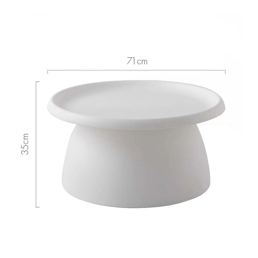 Mushroom Coffee Table Nordic Round Large Side Table - 70cm