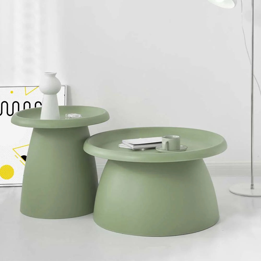 Mushroom Coffee Table Nordic Round Small Side Table - 50cm