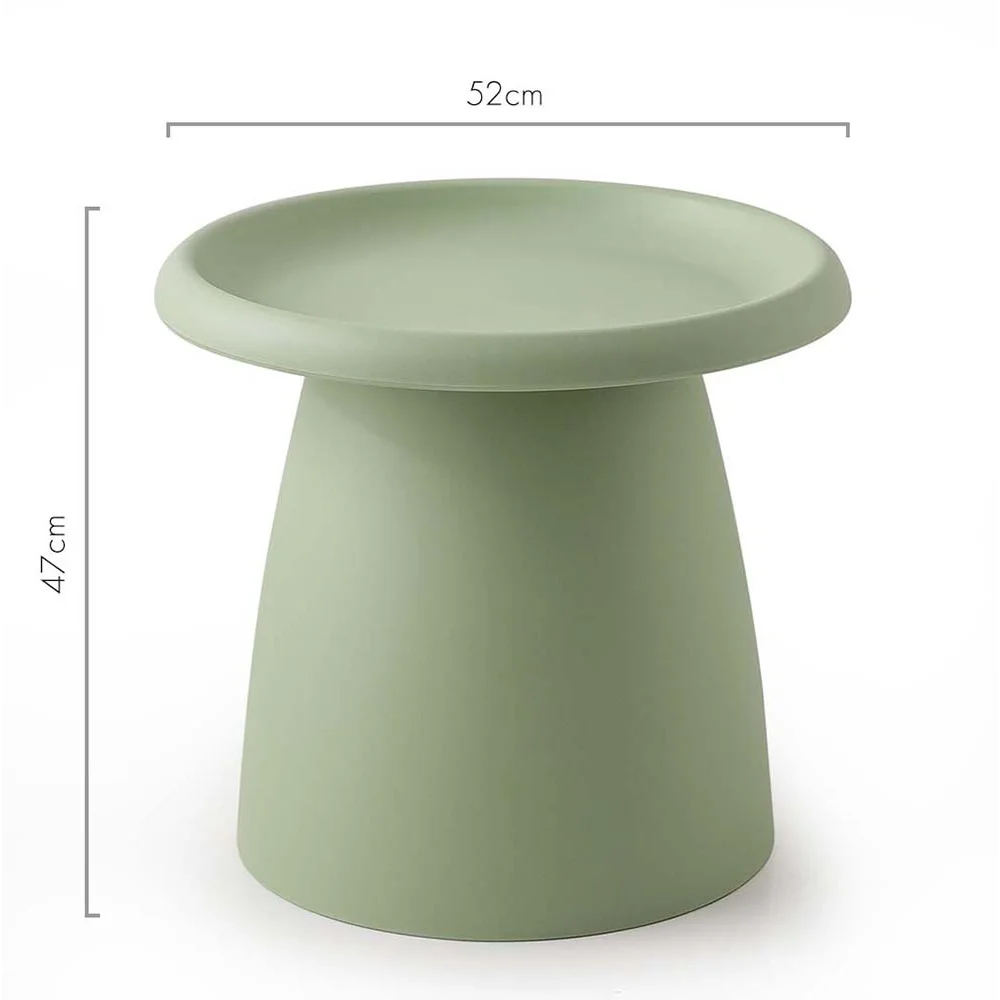 Mushroom Coffee Table Nordic Round Small Side Table - 50cm