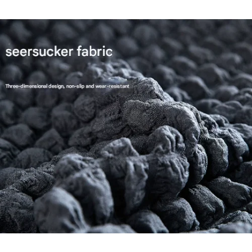 Mustard Yellow Three-person Sofa Bubble Gauze Sofa Cover