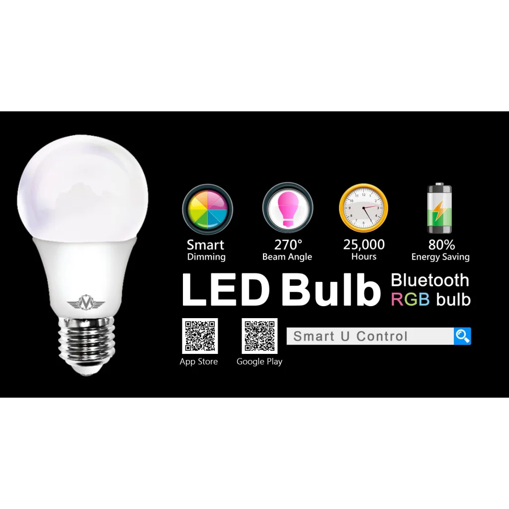 MV Smart Bulb 9W E27 Twin Pack (Apple App Only)