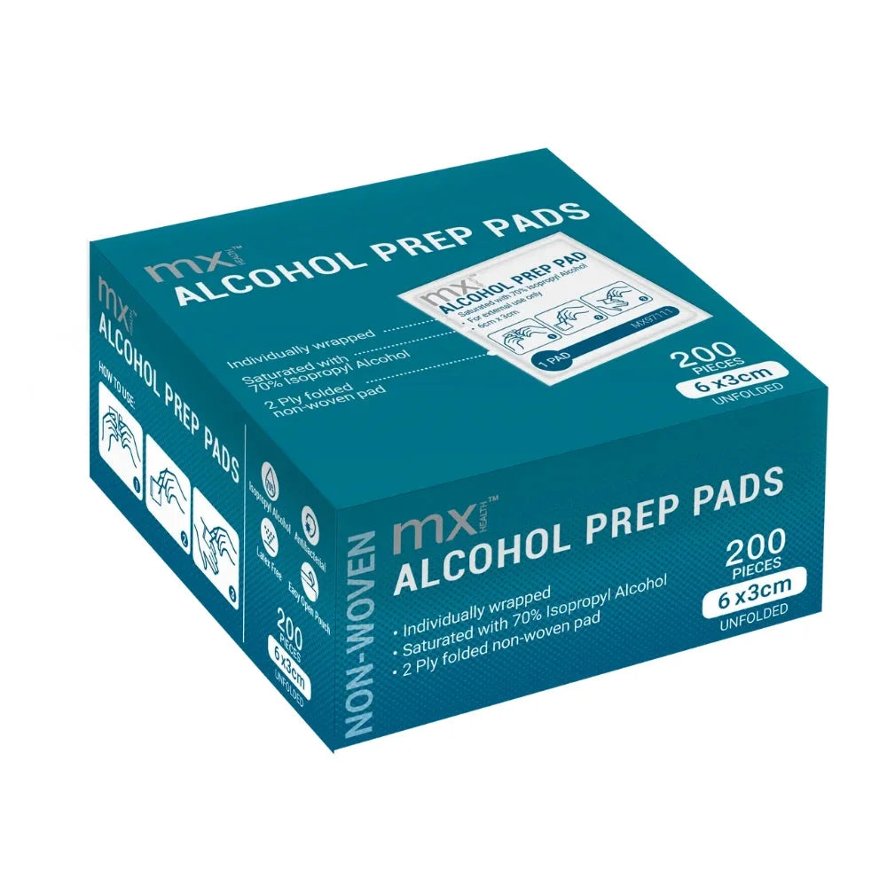 mx Health Alcohol Pre-Injection Prep Pads - Health & Beauty