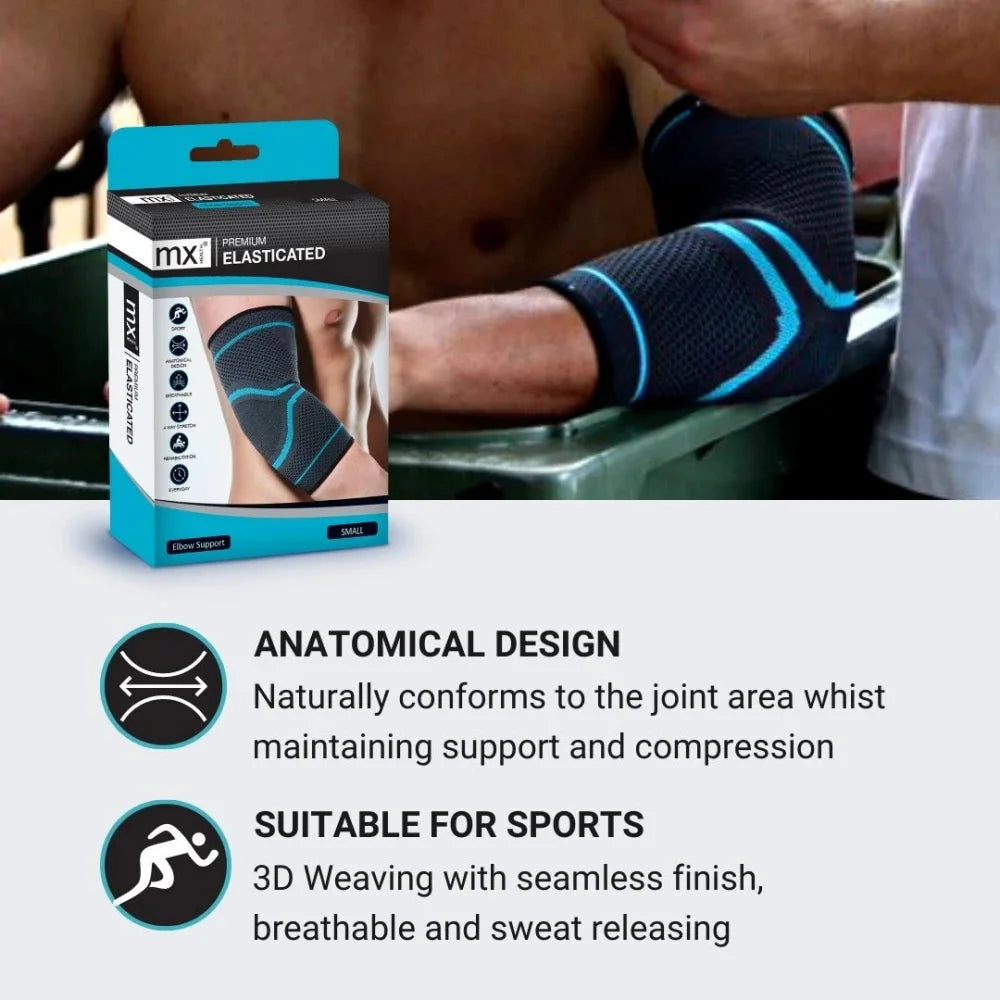 MX Health Premium Elasticated Elbow Support - Small