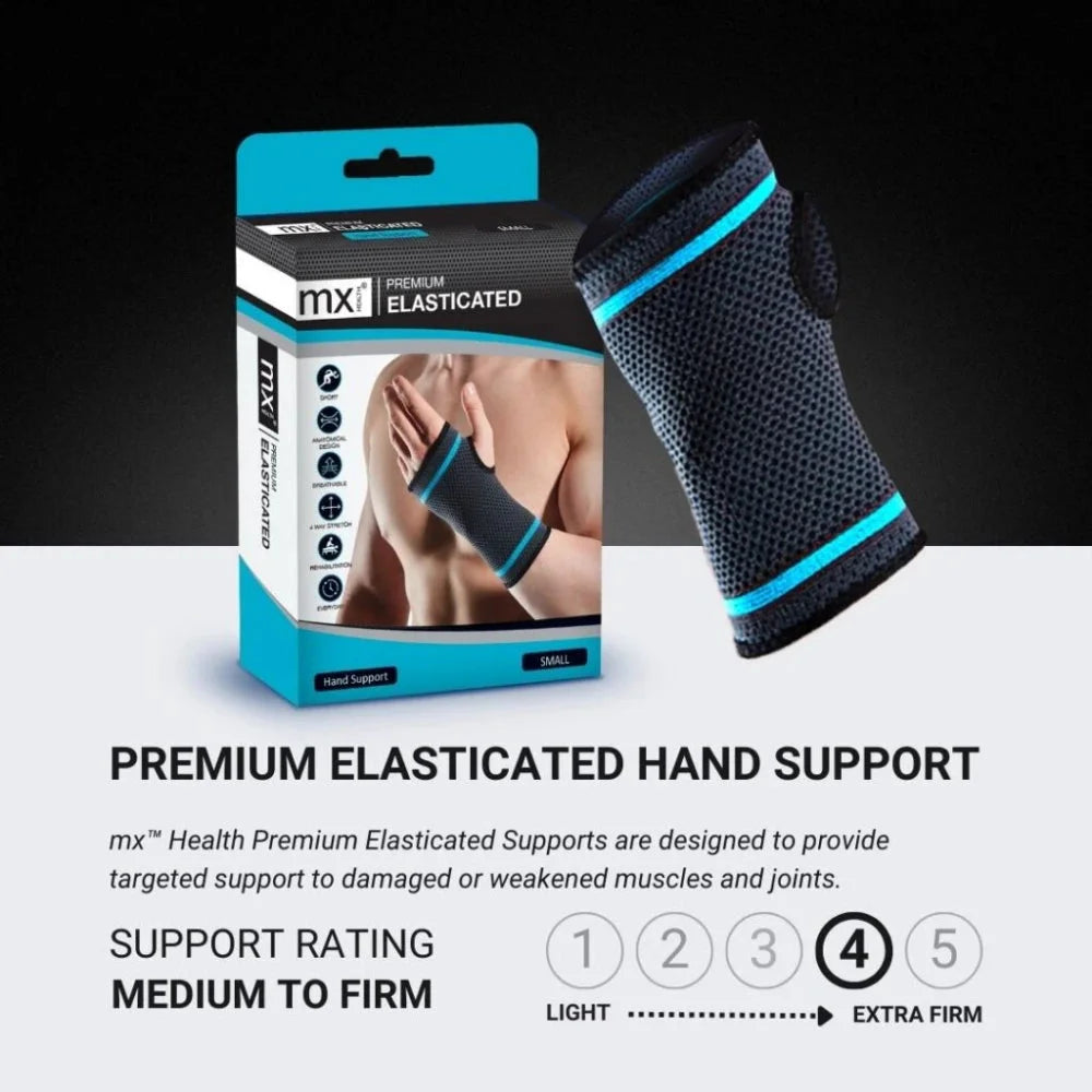 MX Health Premium Elasticated Hand Support - Large - Health