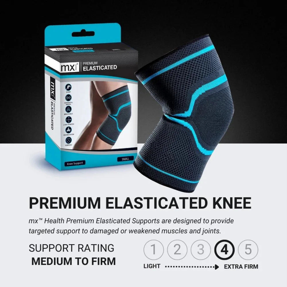 MX Health Premium Elasticated Knee Support - Large - Health