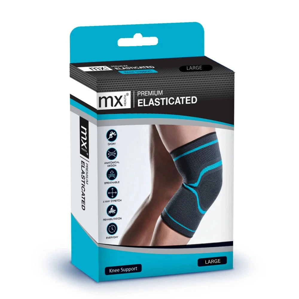 MX Health Premium Elasticated Knee Support - Small - Health