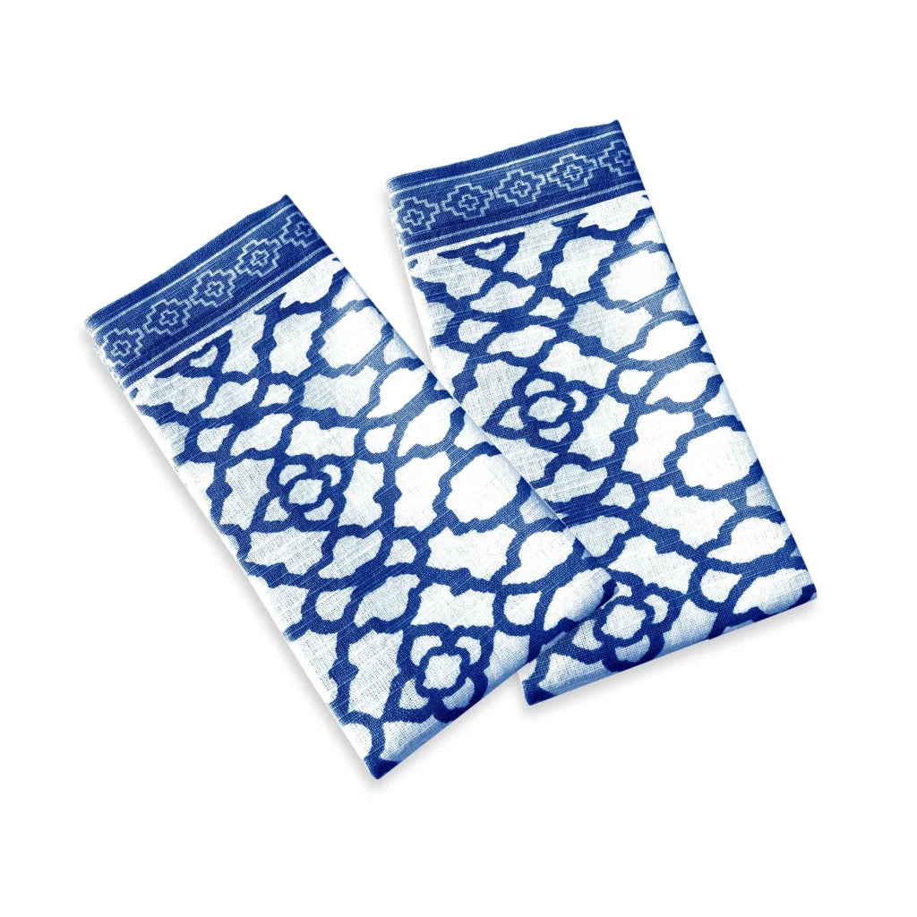 Napkins Rans Set of 2 Cotton Vintage - Indigo - Home &
