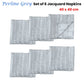 Napkins Set of 6 Jacquard Perline Grey 40 x 40 cm - Home &