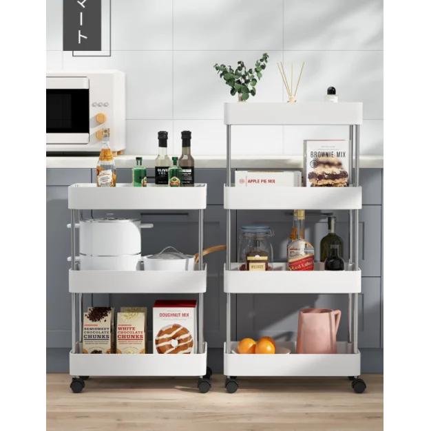Narrow Rolling Storage Cart 4 Tier - Furniture